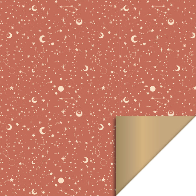 P51.310.070 | house of products inpakpapier galaxy cognac - gold - 3 m