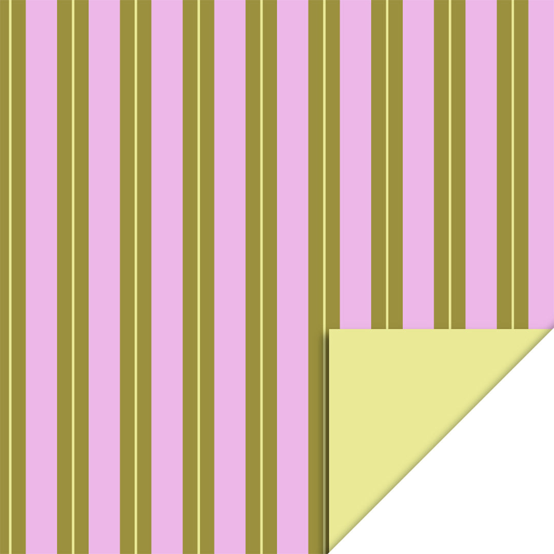 P51.313.070 | house of products inpakpapier stripe chalk pink - yellow - 3 m