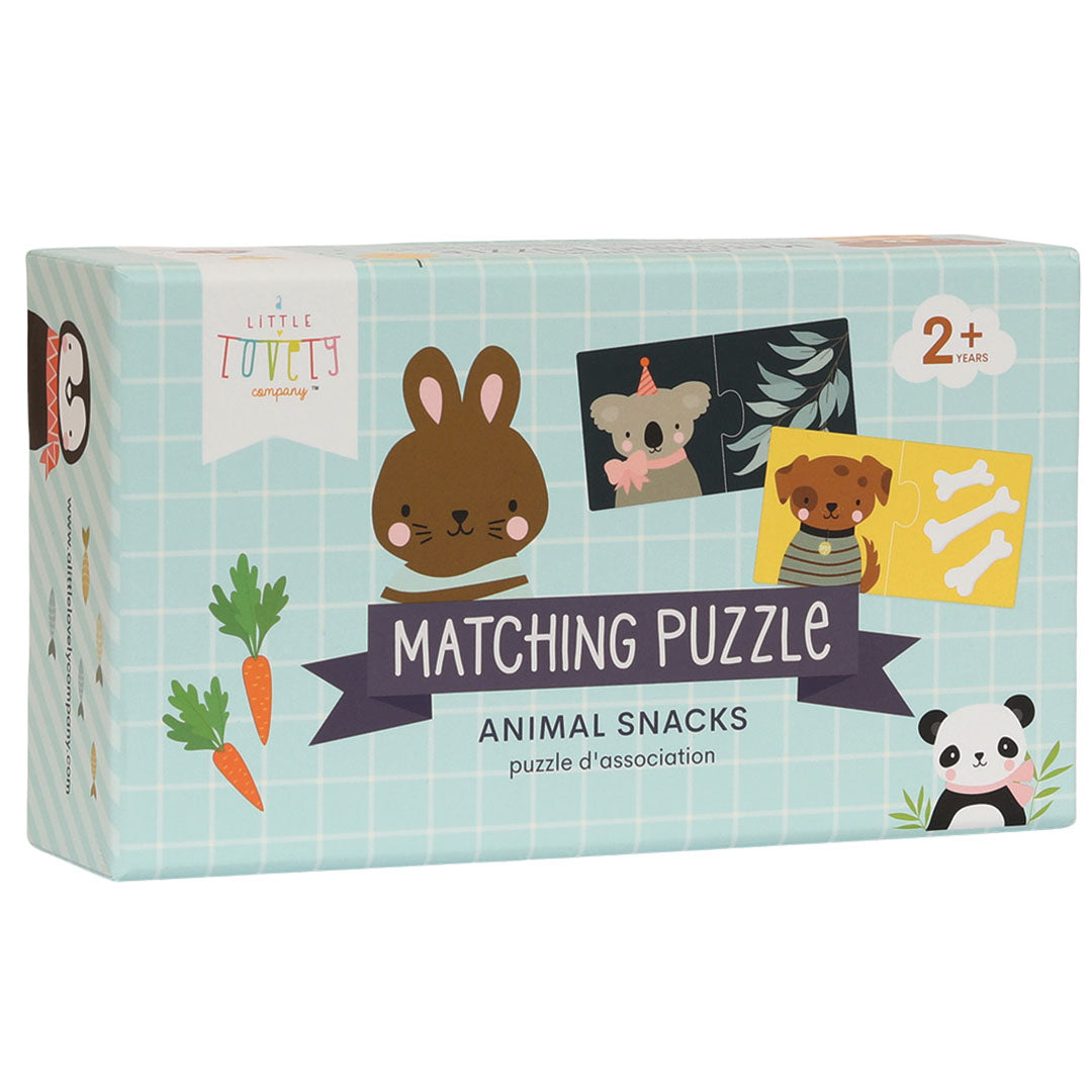 a little lovely company MATCHING PUZZLE animal snacks | PGMPAS07 | 1