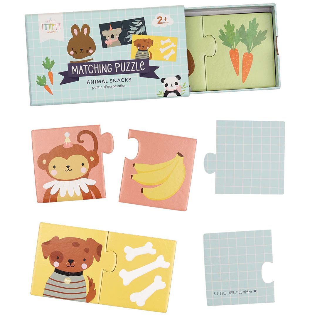 a little lovely company MATCHING PUZZLE animal snacks | PGMPAS07 | 5