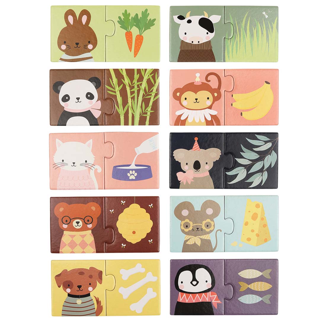 a little lovely company MATCHING PUZZLE animal snacks | PGMPAS07 | 4