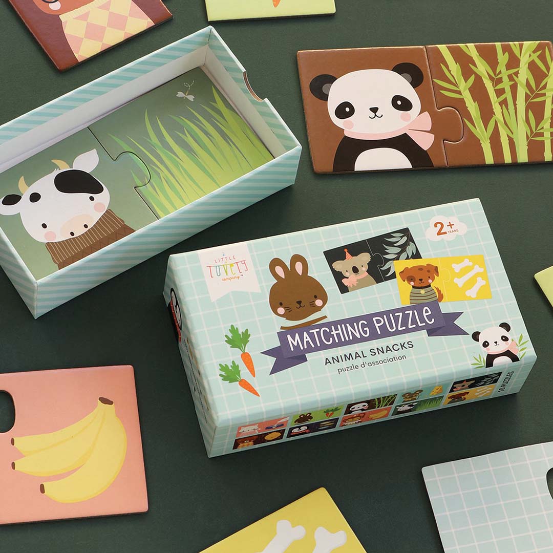 a little lovely company MATCHING PUZZLE animal snacks | PGMPAS07 | 2