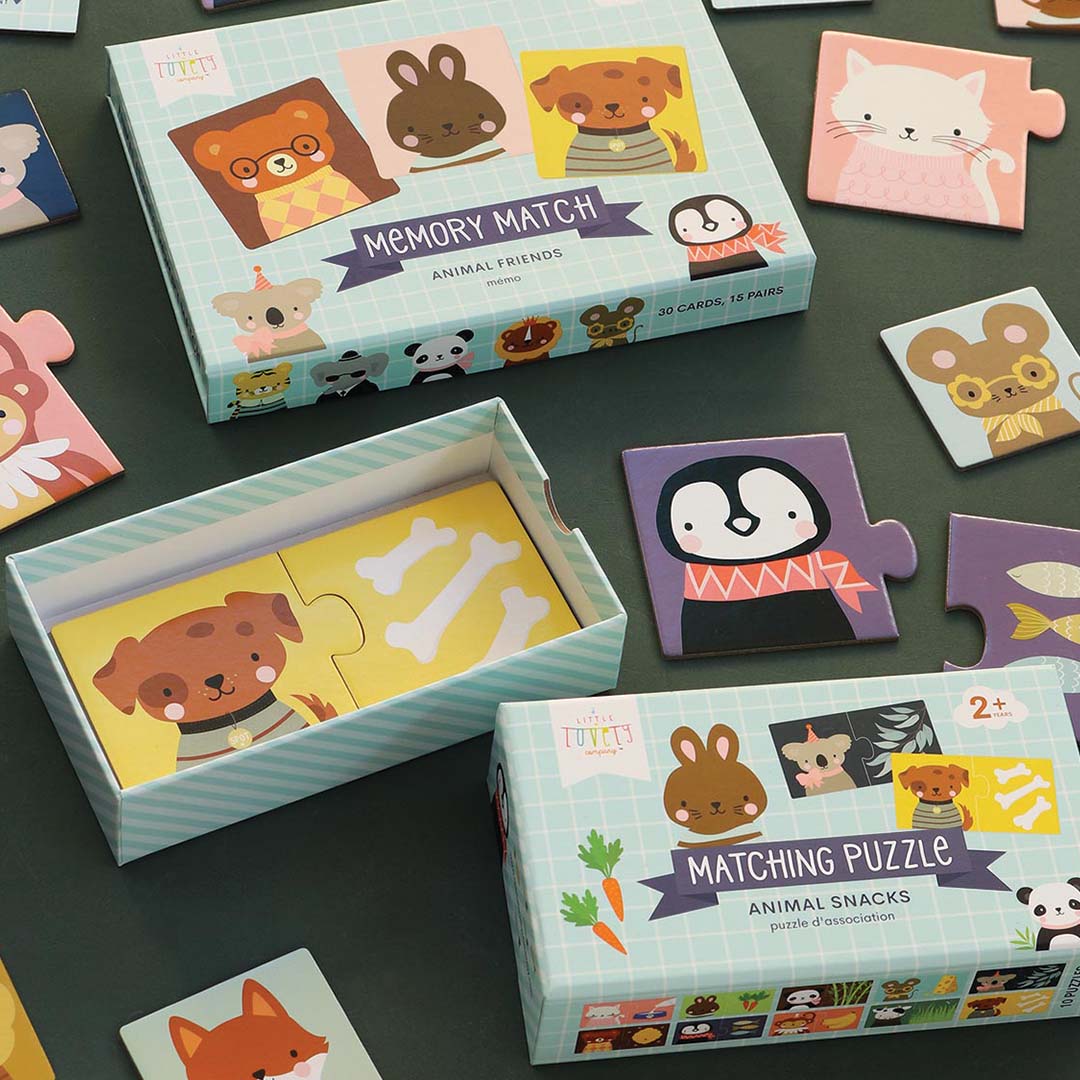 a little lovely company MATCHING PUZZLE animal snacks | PGMPAS07 | 3