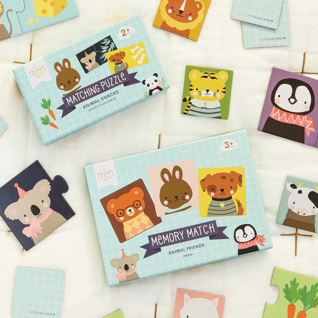 a little lovely company MATCHING PUZZLE animal snacks | PGMPAS07 | 6
