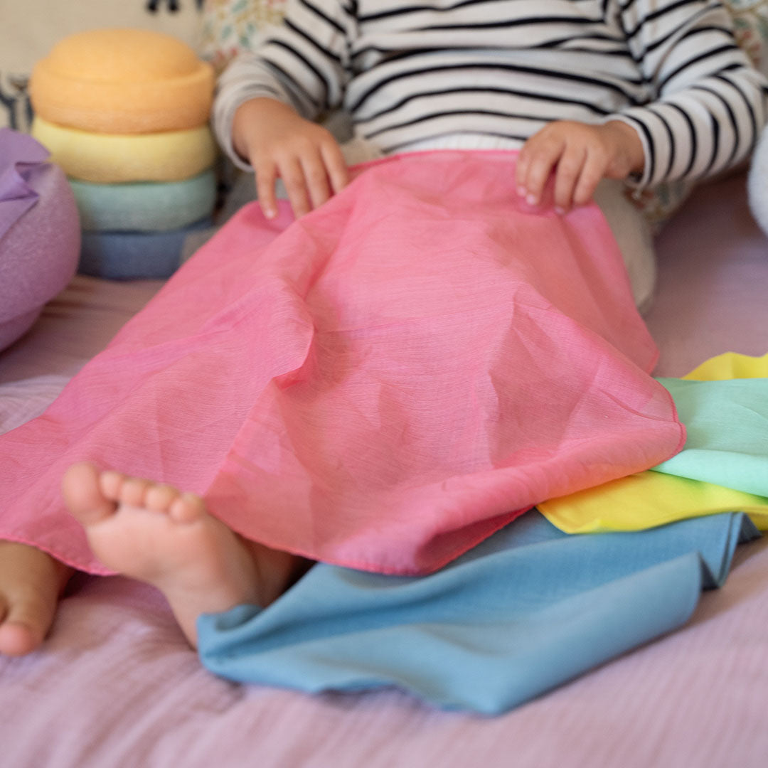 pit and play speeldoek pastel - roze - 48x48 cm | 6154113343319 | 4