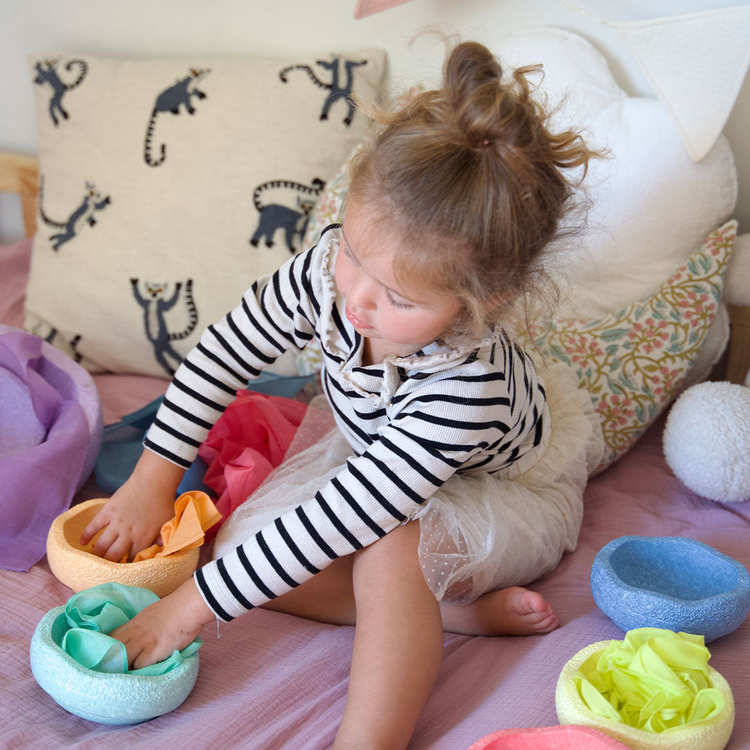 pit and play speeldoek pastel - oranje - 75x75 cm | 6514125630643 | 4