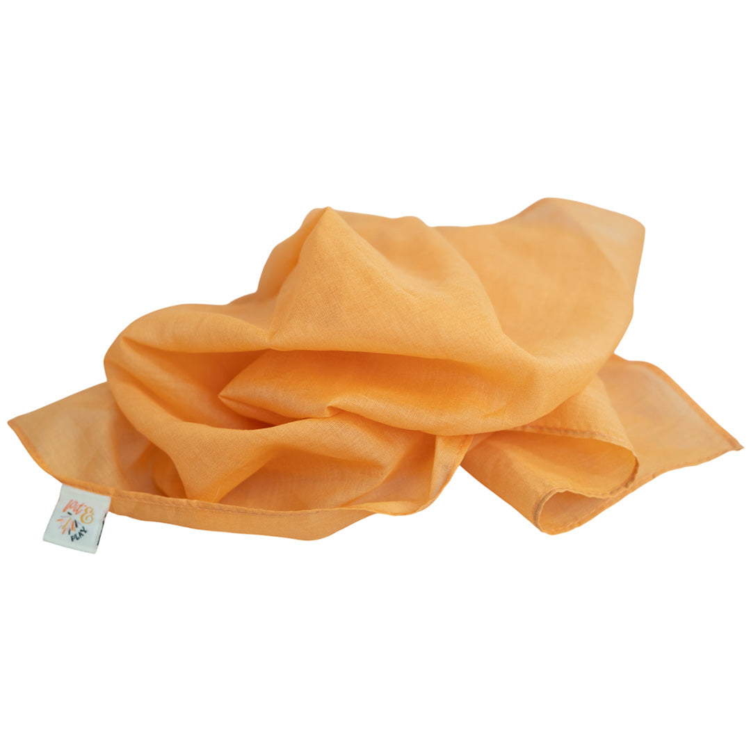 pit and play speeldoek pastel - oranje - 75x75 cm | 6514125630643 | 3