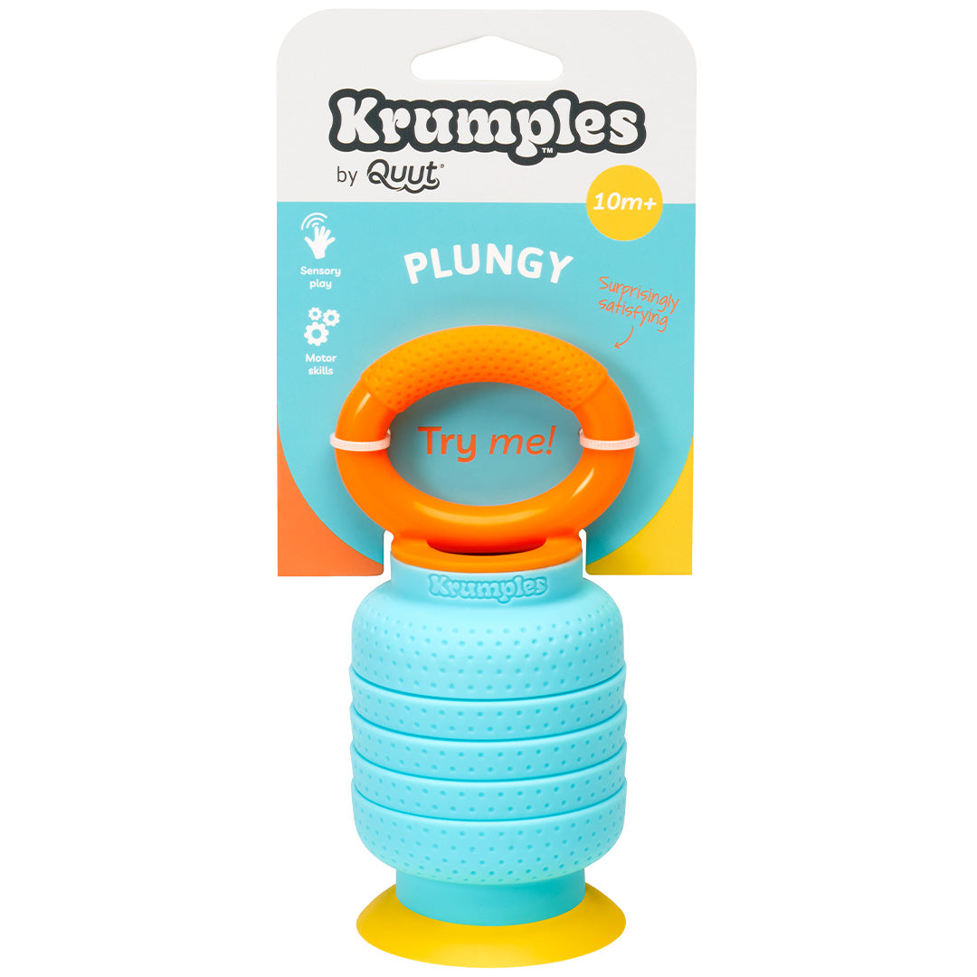 quut sensorische speeltje krumples plungy - vintage blue | QTK005 | 2