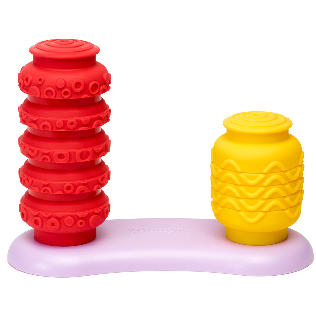 quut sensorische speeltje krumples bob & pop - cherry red - rouge cerise | QTK007 | 