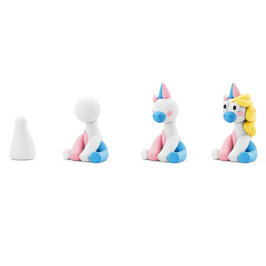 hey clay boetseerklei rainbow unicorn - lighty - 3st | 30136 | 6
