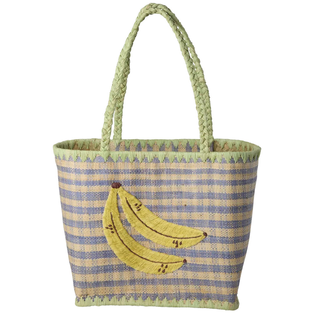 rice kindertas raffia ruiten blauw - banana | BGRFA-SBAN | 1