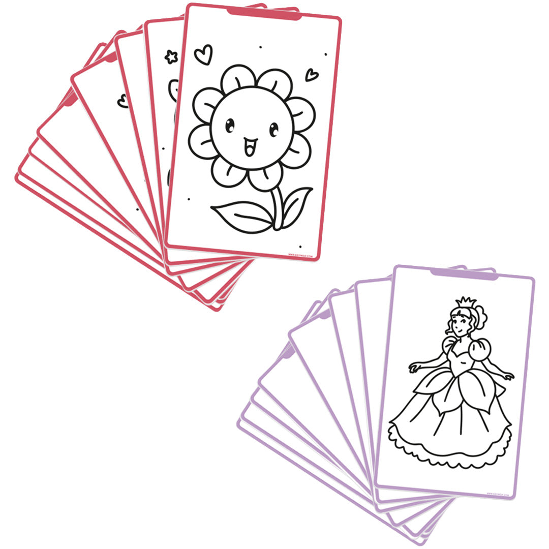 kidywolf extra tekenkaarten voor kidydraw mini - kawaii en prinsessen | REFIL-DRAW-MINI-PRI-KAW | 2