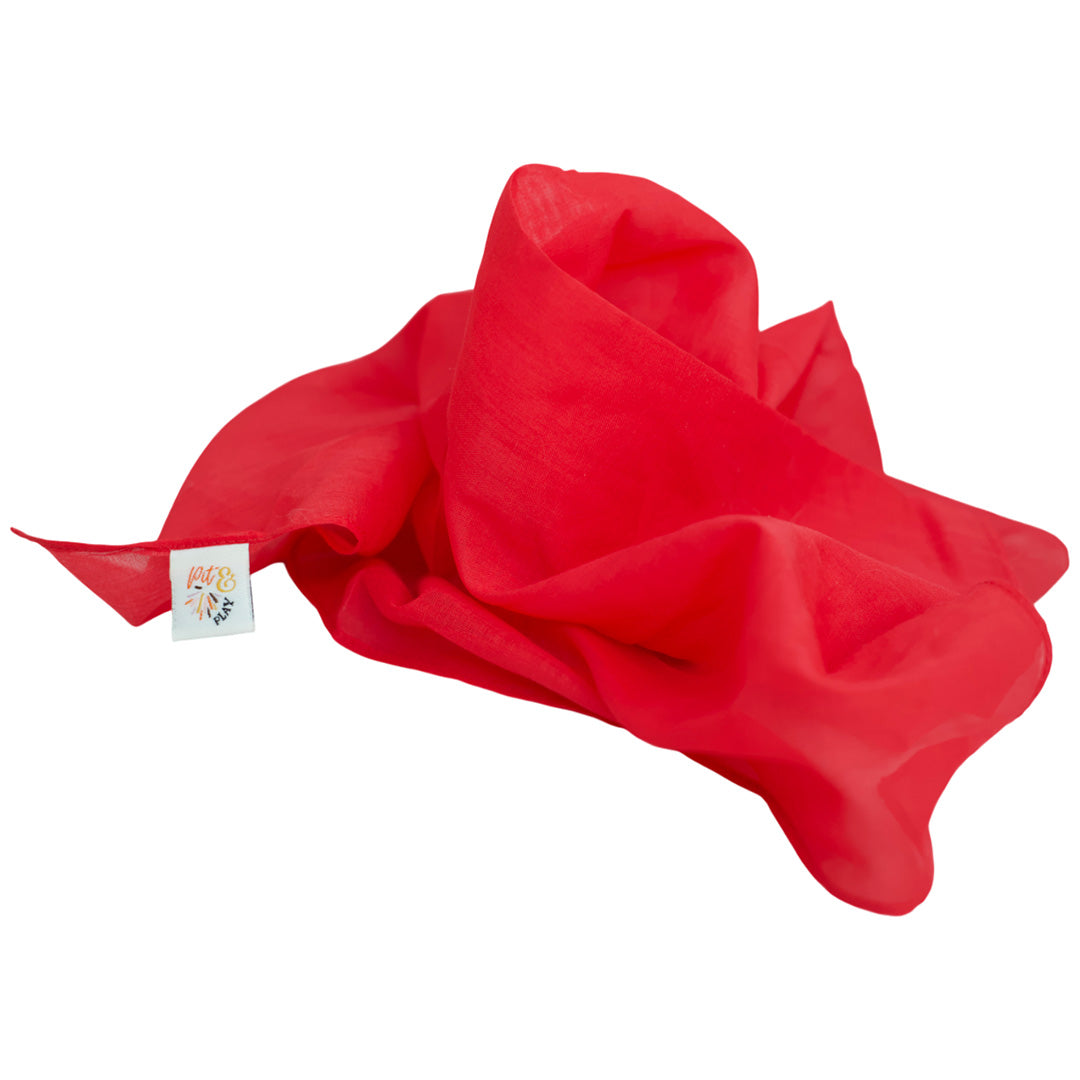pit and play speeldoek regenboog - rood - 75x75 cm | 6154122174195 | 3