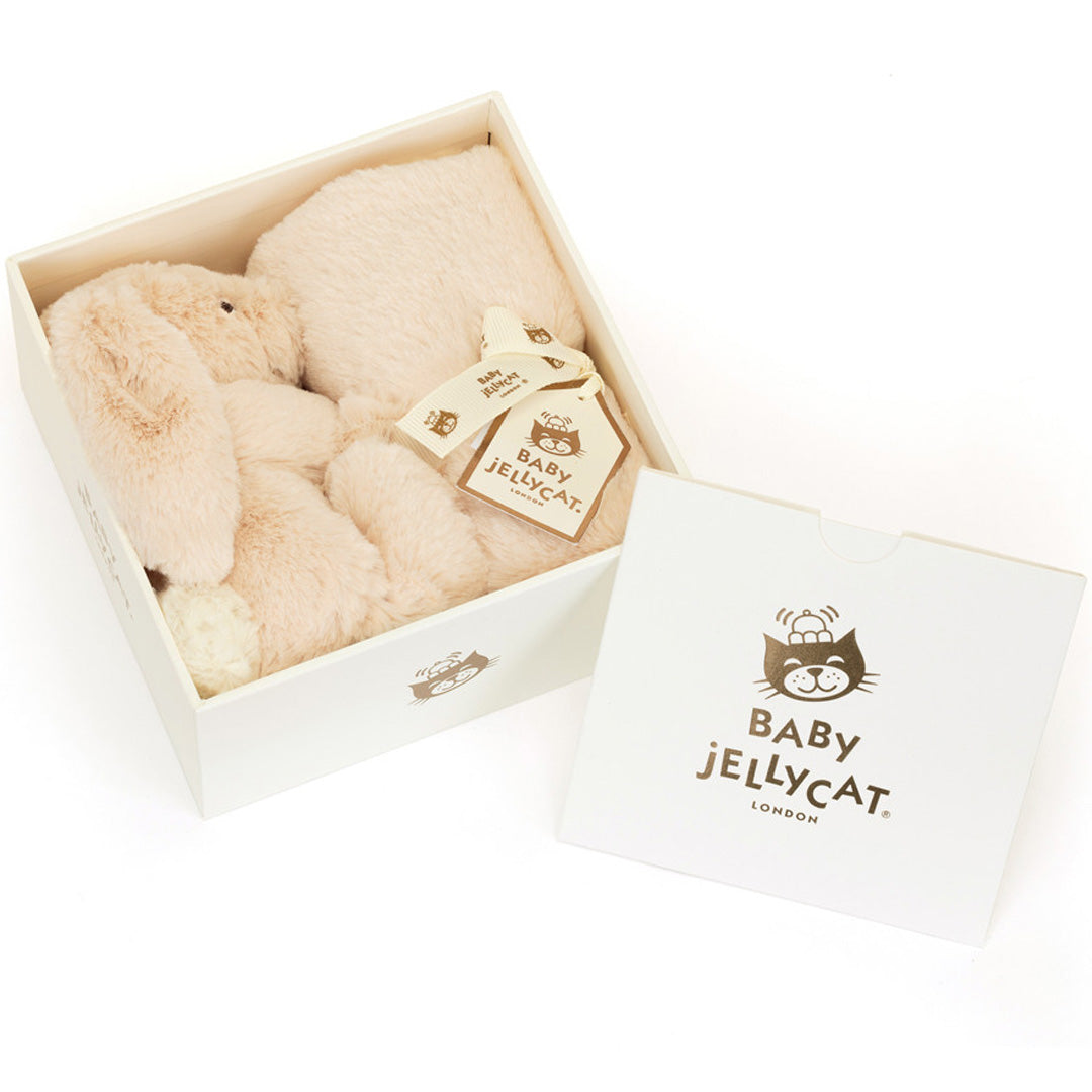 SO4WIL | jellycat knuffeldoek bashful konijn luxe - beige - 34 cm | 1