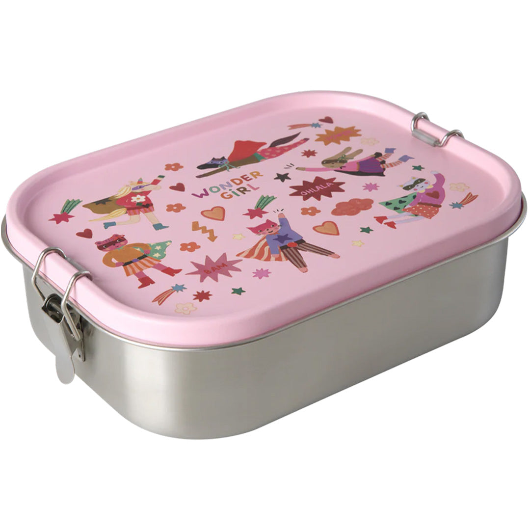 rice rvs broodtrommel hero - roze | STLUN-LHEROI | 