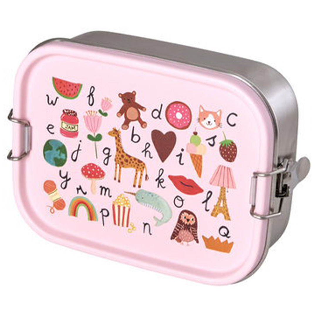 rice rvs broodtrommel abc pink - 800 ml | STLUN-SABCI | 2