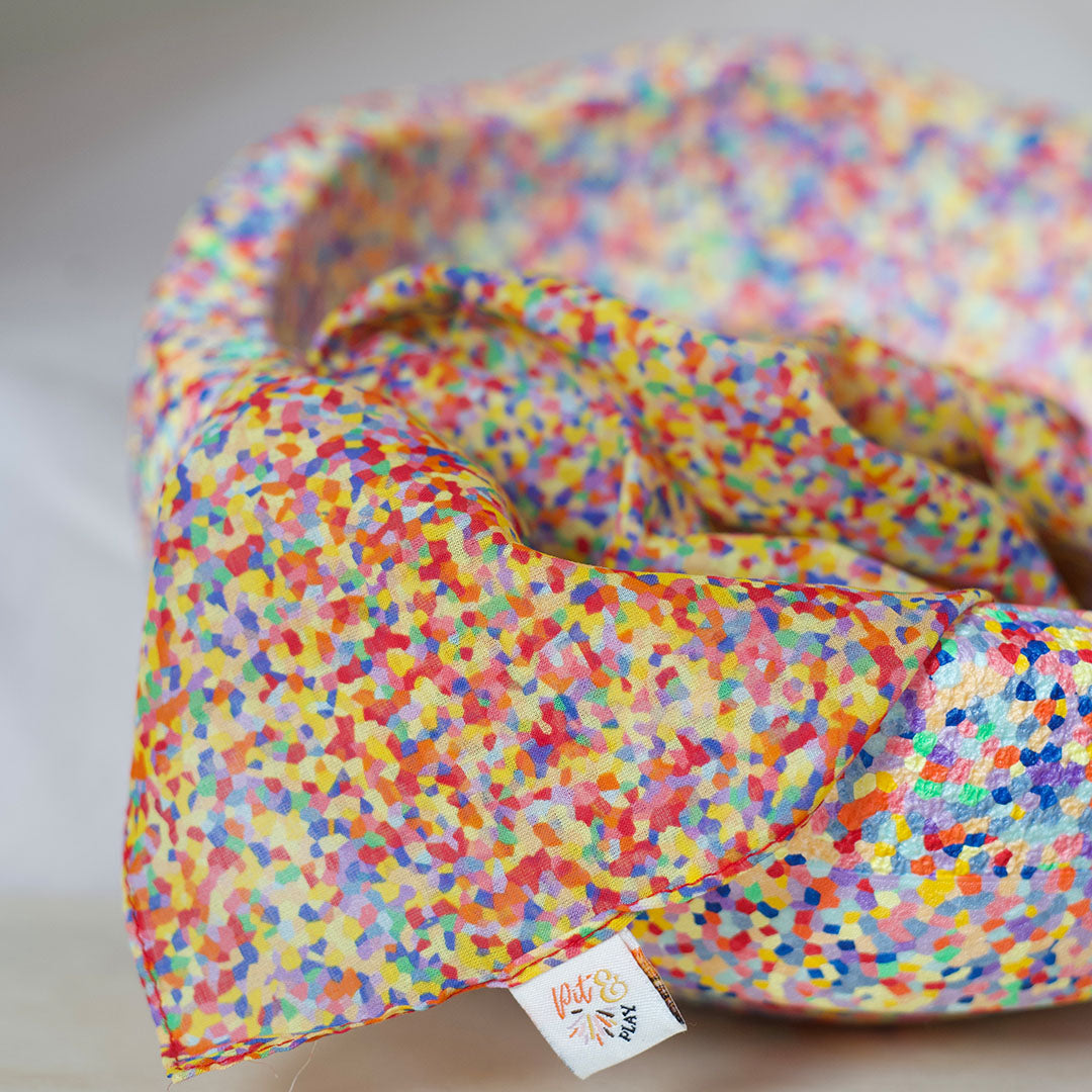 pit and play speeldoek - super confetti - 48x48 cm | 6154117787706 | 2