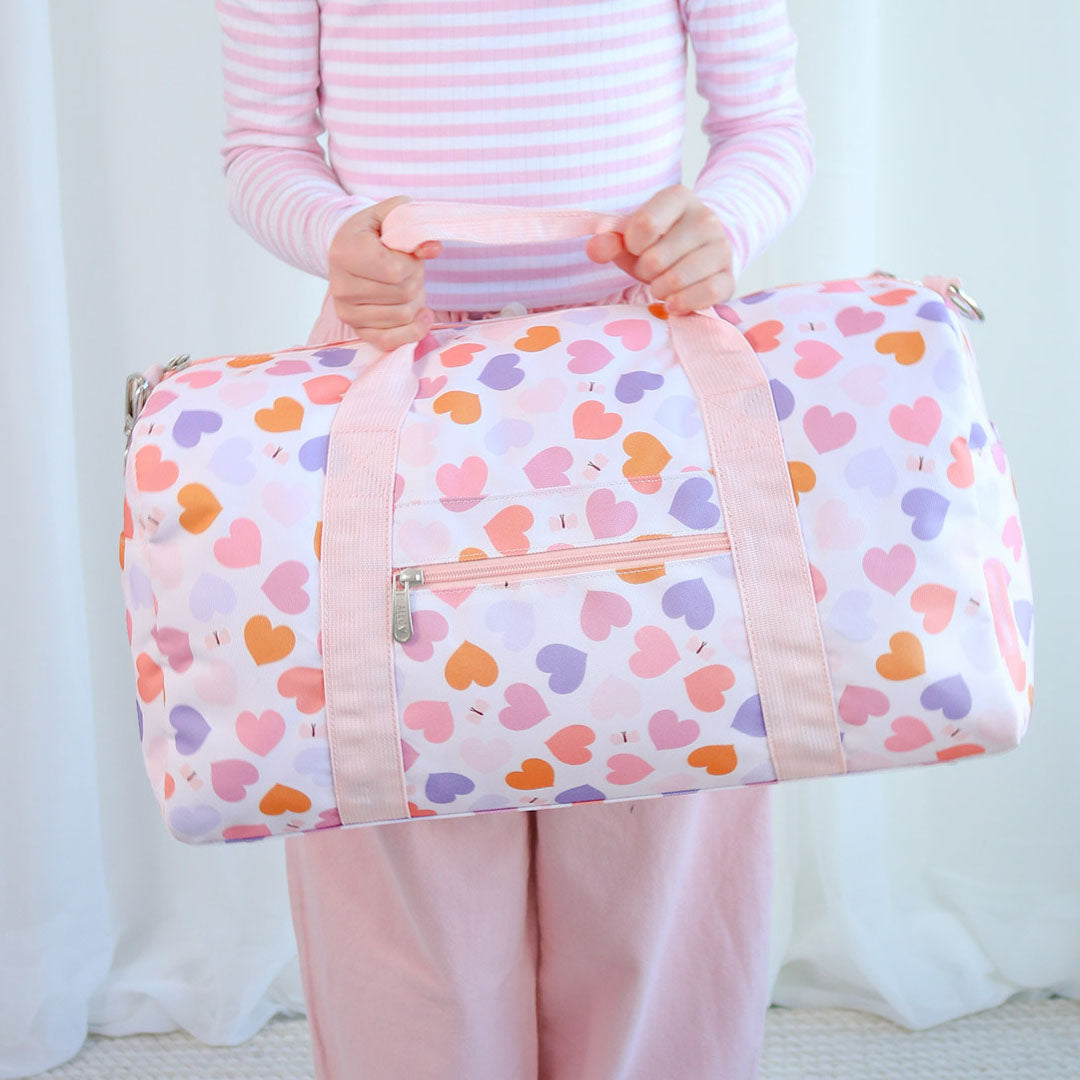 a little lovely company weekendtas hartjes - 46 cm