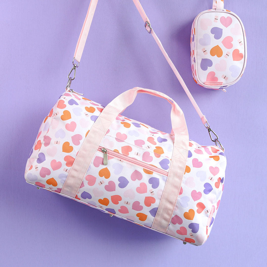 a little lovely company weekendtas hartjes - 46 cm