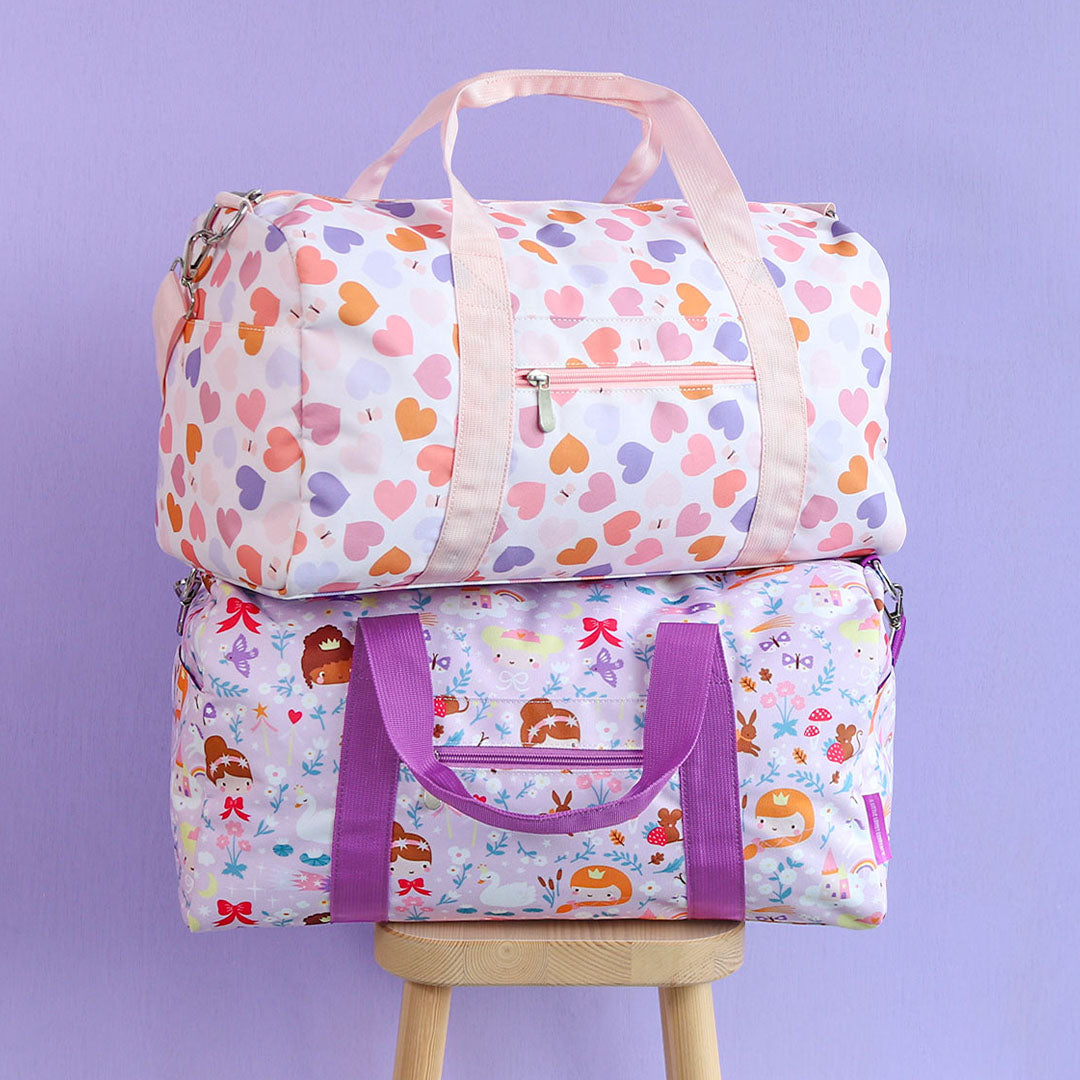 a little lovely company weekendtas hartjes - 46 cm