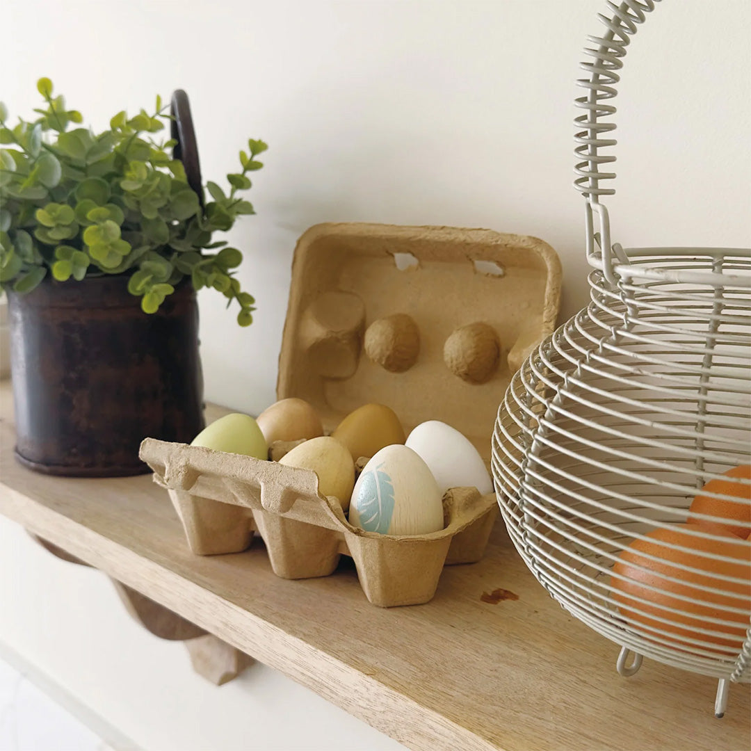tender leaf toys houten eieren - 6st | 4608285 | 3