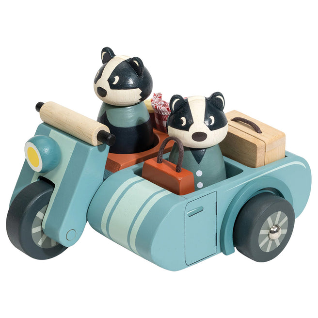 tender leaf toys speelset - badger picnic motorbike ride | 4608375 | 