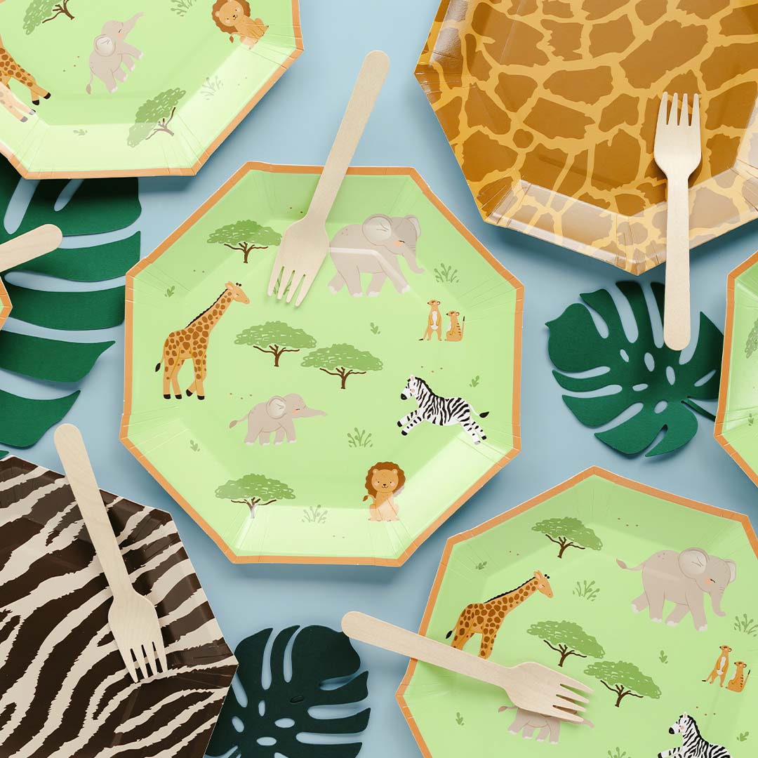 partydeco borden safari - 6st | TPP116 | 2