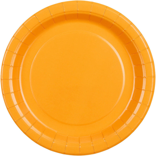 partydeco borden oranje - klein- 6st | TPP90-005J | 1