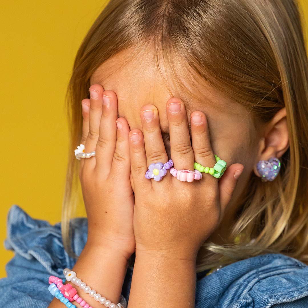 ratatam ring met bloem paars | RG-FLO06 |  2