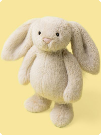 Jellycat beige knuffelkonijn met lange oren