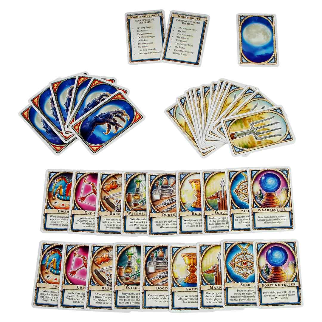 999 games ontmasker de weerwolven - basisspel - kaartspel - partyspel | 999-WRW01 | 2