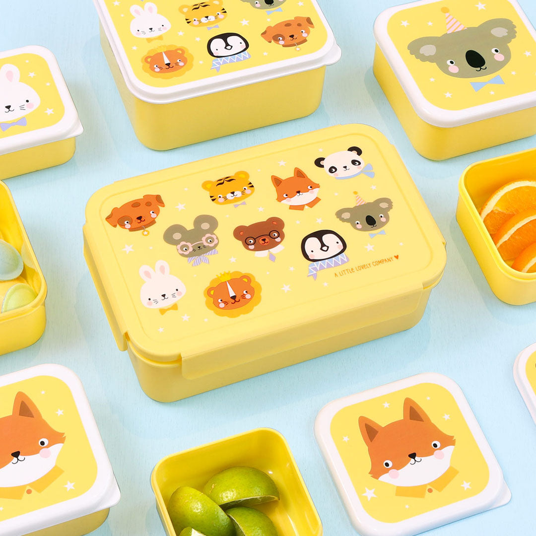 a little lovely company broodtrommel met vakjesblad - dierenvrienden | BBAFYE77 | 5