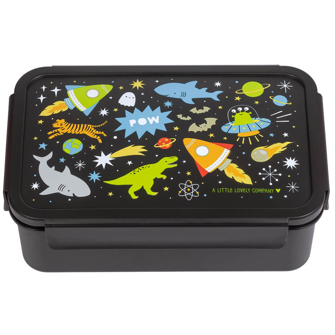 a little lovely company broodtrommel met vakjesblad - galaxy | BBGABL71 | 3
