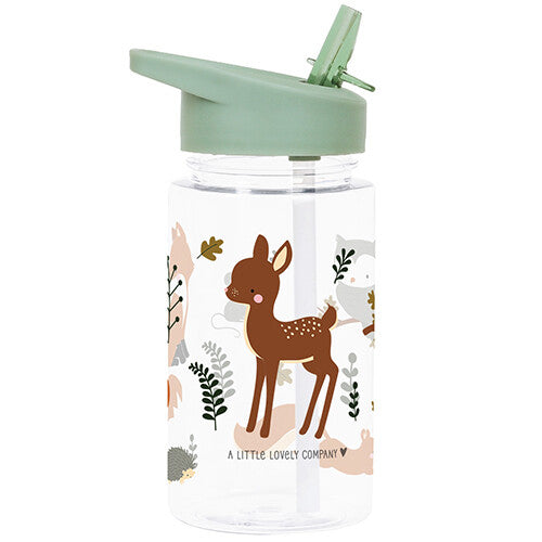 a little lovely company drinkfles met rietje - bosvriendjes - 450ml | DBFFSA47 | 3
