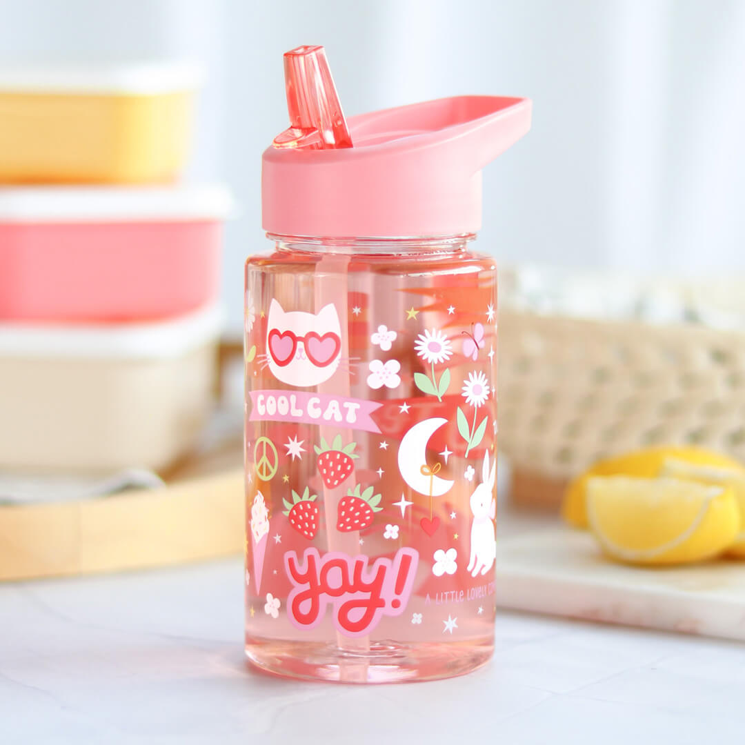 a little lovely company drinkfles met rietje - fun - 450 ml | DBFUCO88 | 3