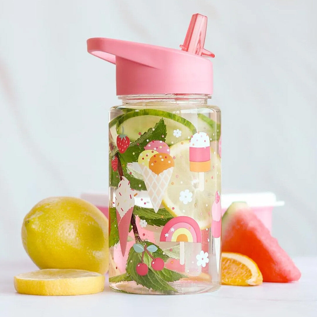 a little lovely company drinkfles met rietje - ijsjes - 450ml | DBICPI65 | 2