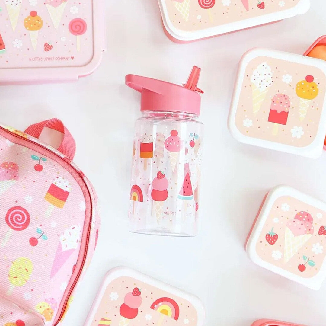 a little lovely company drinkfles met rietje - ijsjes - 450ml | DBICPI65 | 3