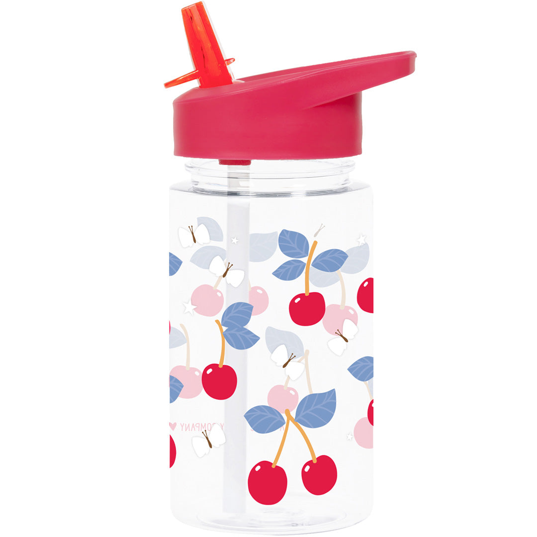 a little lovely company drinkfles met rietje - kersen - 450 ml | DBCHPI91 | 3