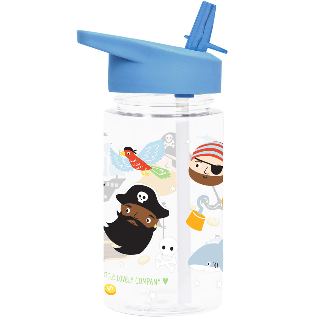 a little lovely company drinkfles met rietje - piraten - 450 ml | DBPIBU89 | 0