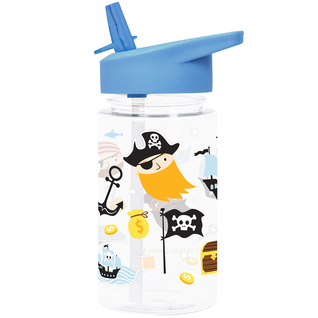 a little lovely company drinkfles met rietje - piraten - 450 ml | DBPIBU89 | 2