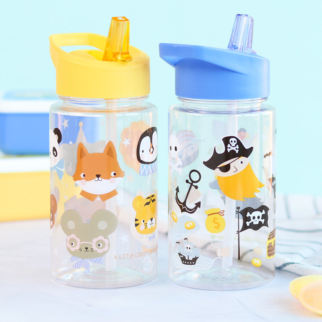 a little lovely company drinkfles met rietje - piraten - 450 ml | DBPIBU89 | 5
