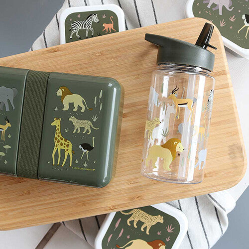 a little lovely company drinkfles met rietje - savanne - 450ml | DBSAGR48 | 3