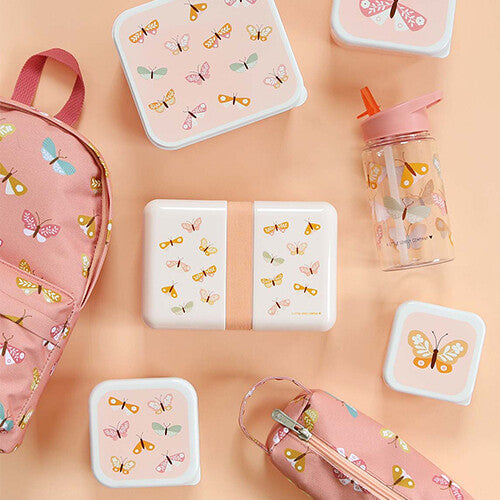 a little lovely company drinkfles met rietje - vlinders - 450ml | DBBUPI43 | 5