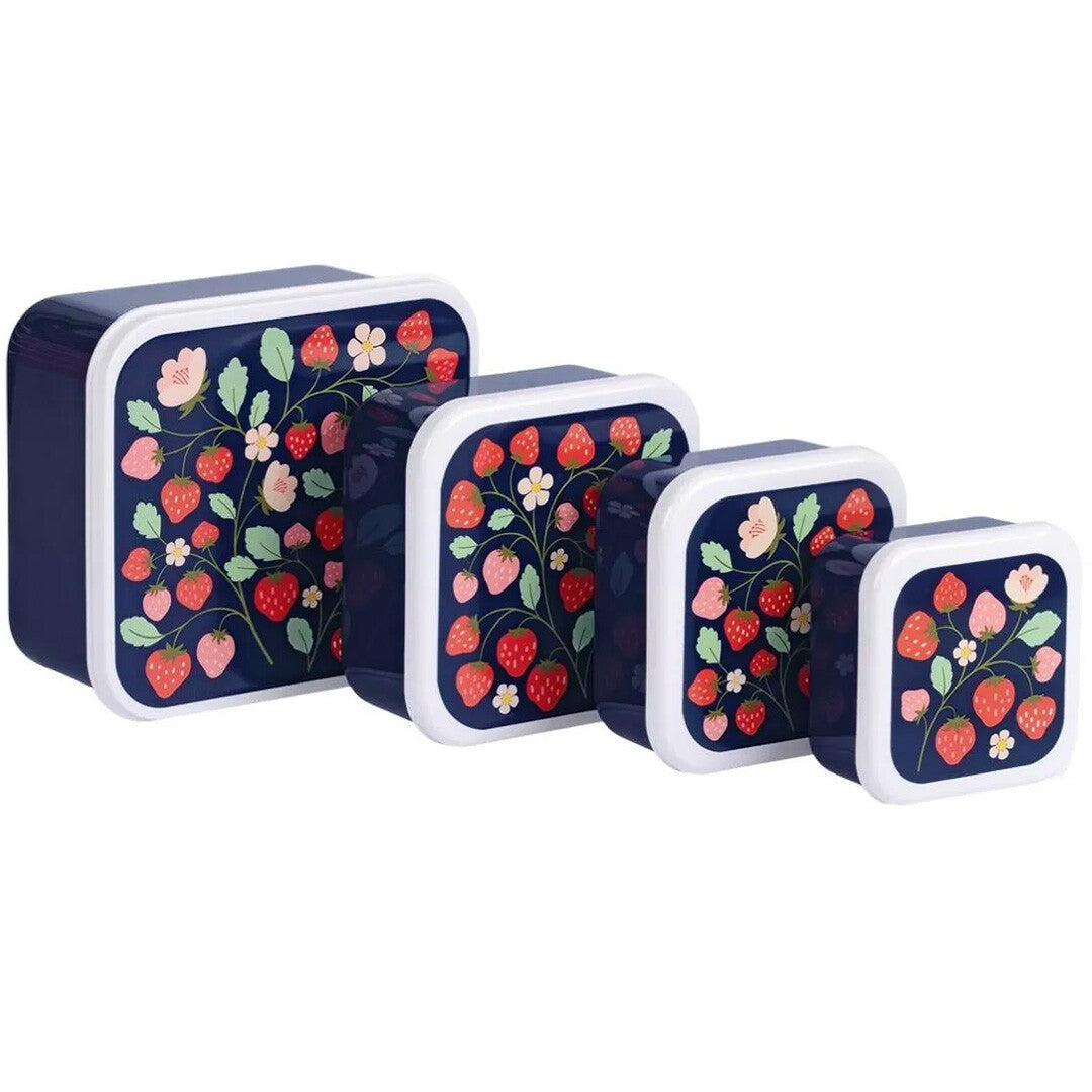 a little lovely company lunchbox set - aardbeien - 4st | SBSEST60 | 1