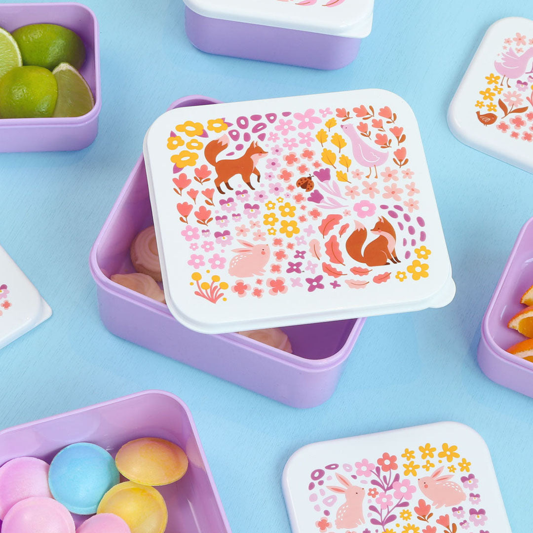 a little lovely company lunchbox set - bloementuin - 4st | SBSEFG83 | 2
