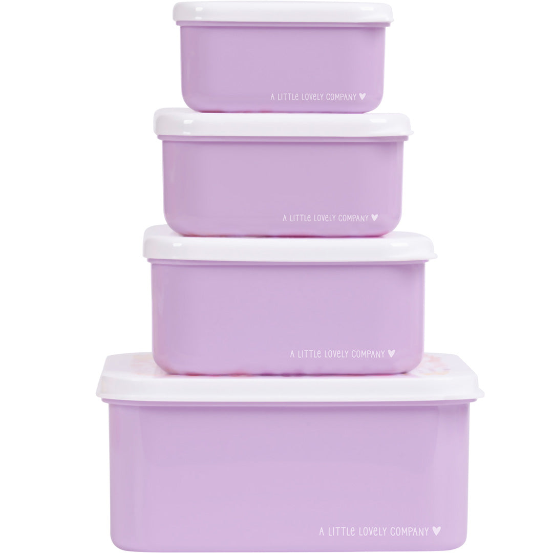 a little lovely company lunchbox set - bloementuin - 4st | SBSEFG83 | 3