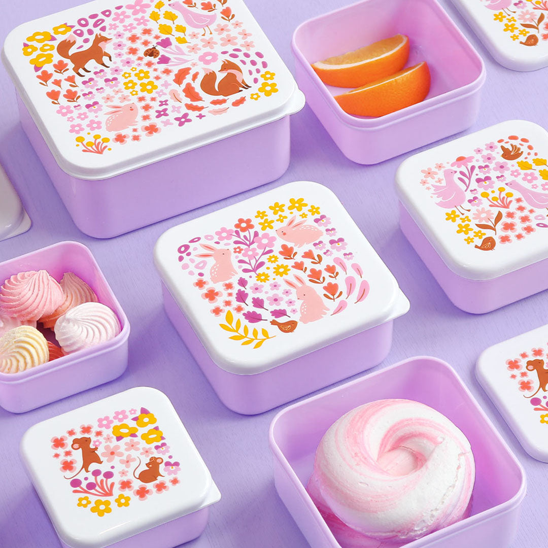 a little lovely company lunchbox set - bloementuin - 4st | SBSEFG83 | 5