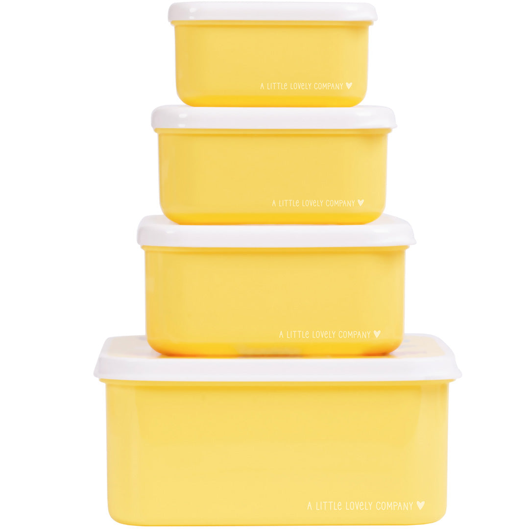 a little lovely company lunchbox set - dierenvrienden - 4st | SBSEAF81 | 3