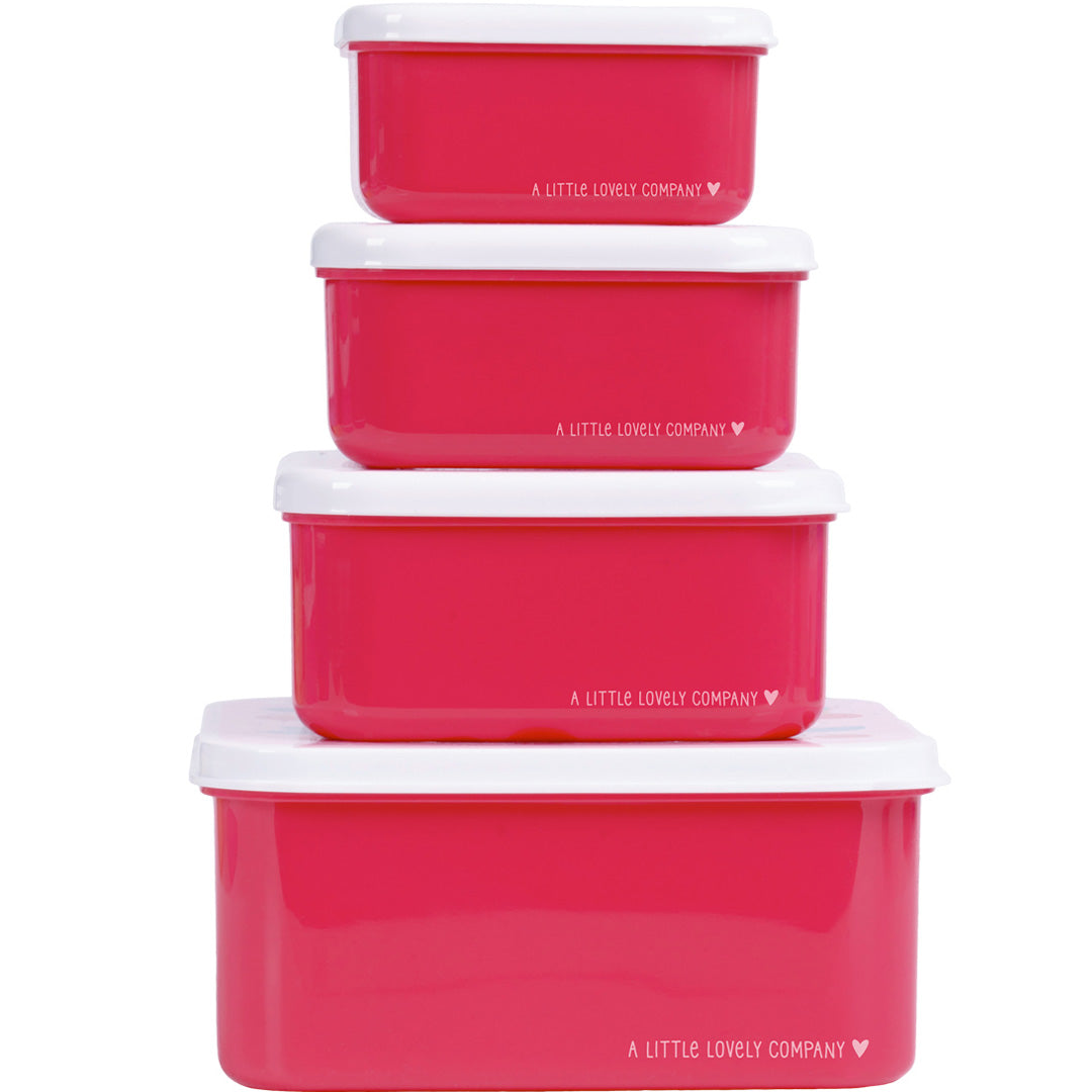A little lovely company lunchbox set - kersen - 4st | ilovespeelgoed