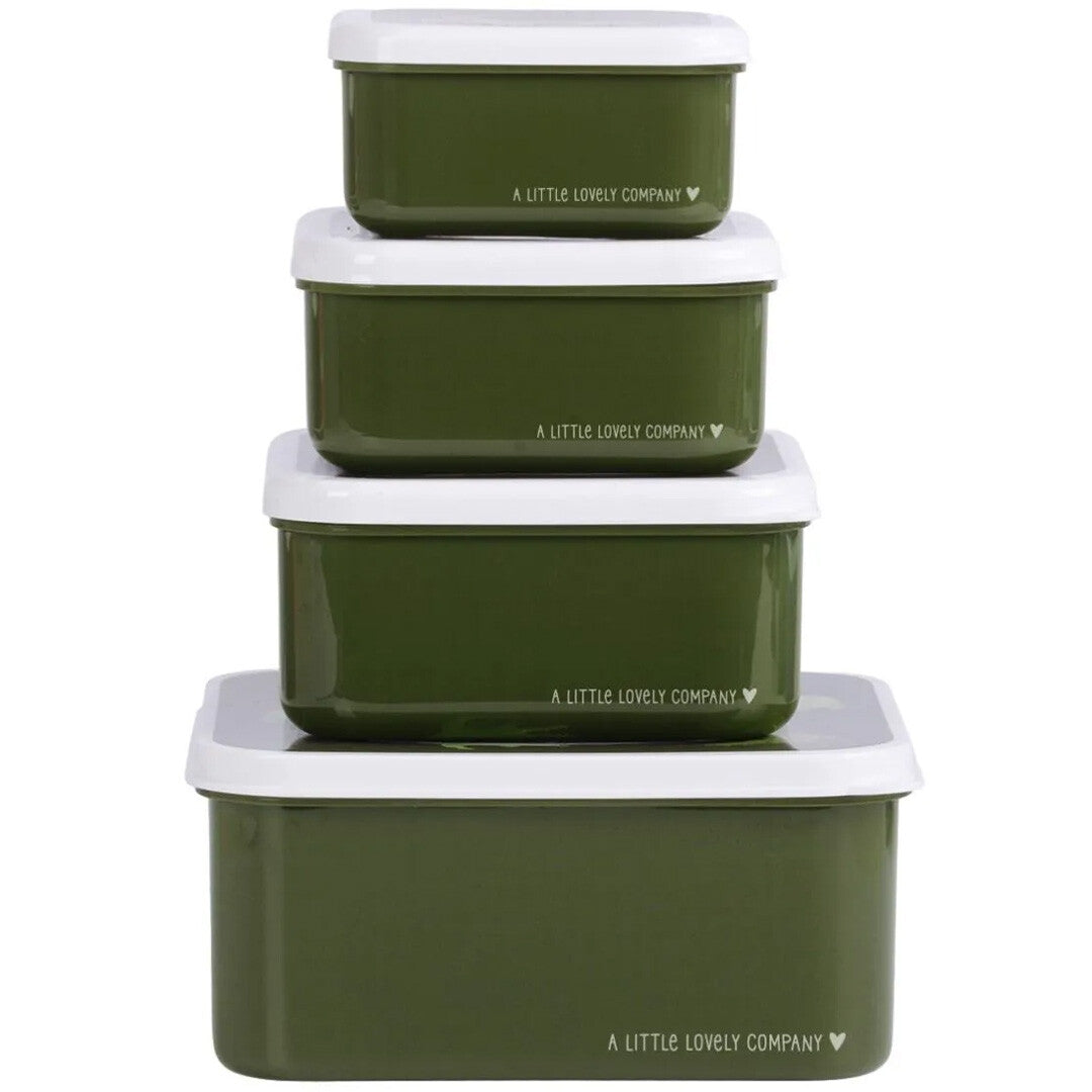a little lovely company lunchbox set - krokodillen - 4st | SBSEVR59 | 2